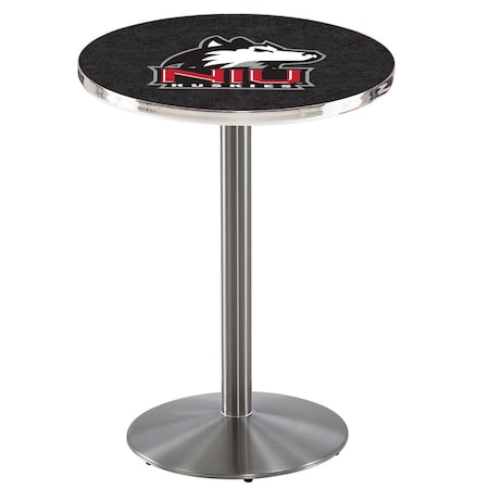 Holland Bar Stool Co 42" Stainless Steel Northern Illinois Pub Table L214S4228NorIll